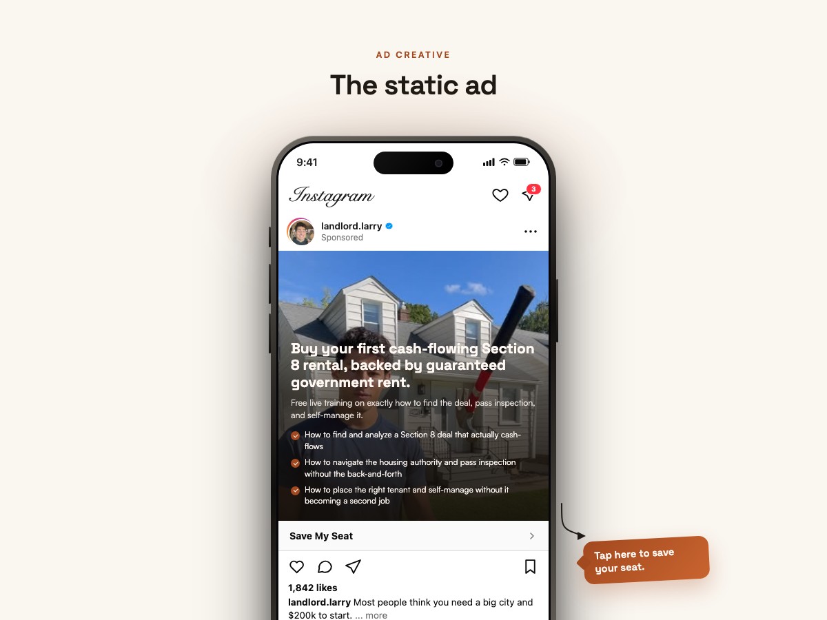 Static ad preview