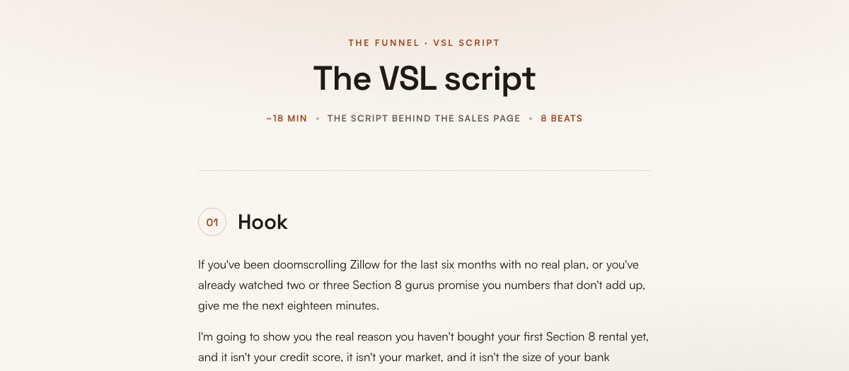 VSL script preview